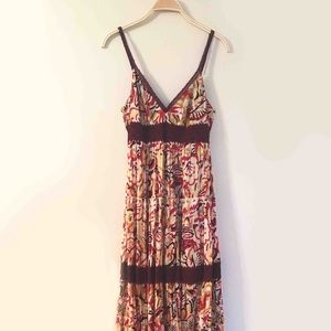 BCBGMAXAZRIA Maxi V-Neck Sun Dress